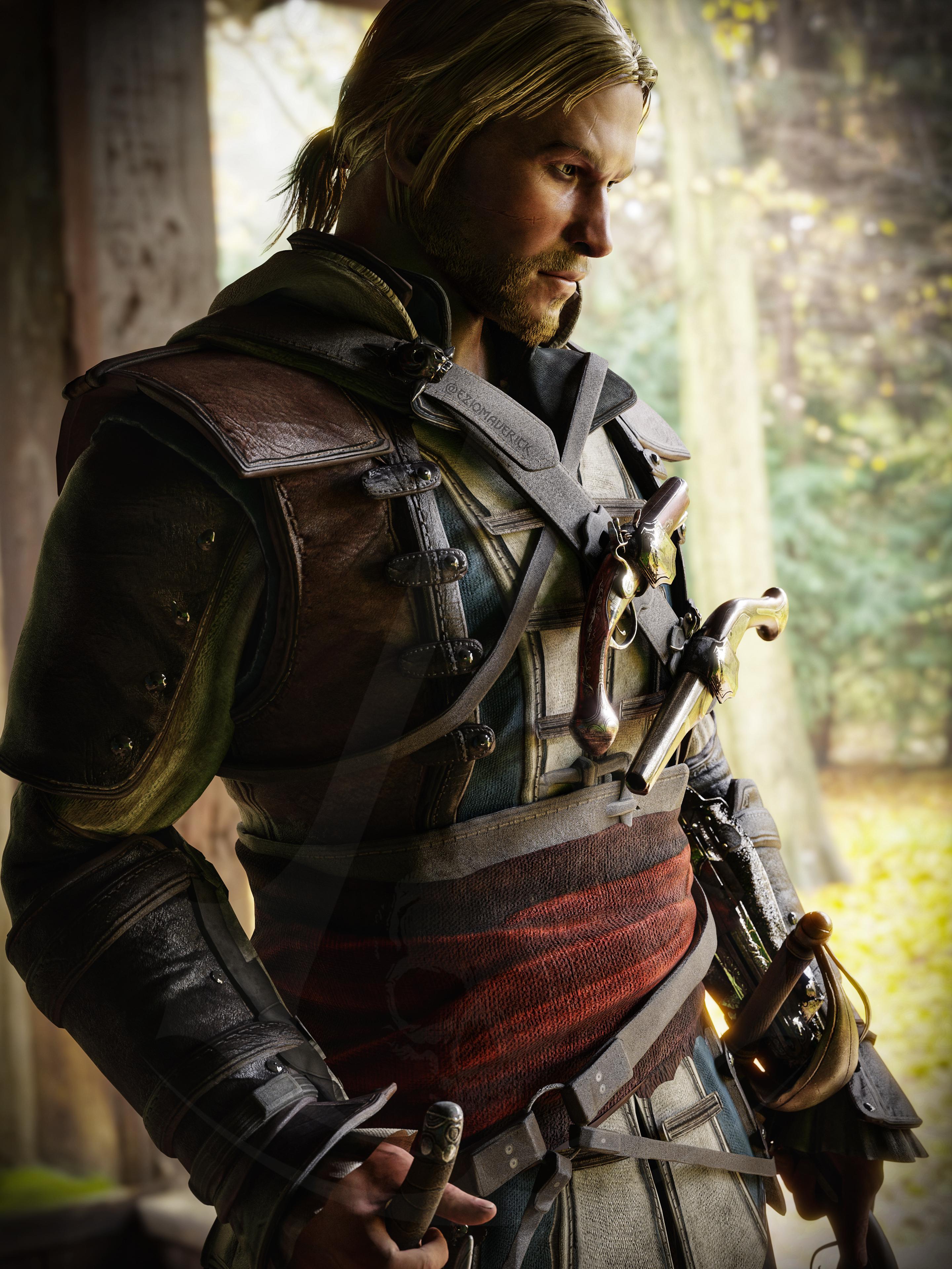 Assassins Creed IV Black Flag Cosplay Edward James Kenway Costume