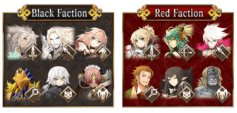 Fate Apocrypha Servants