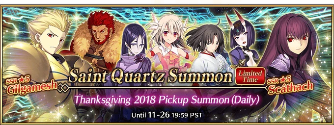 Fgo Thanksgiving Special 2018 Us Fate Grand Order Wiki Fandom