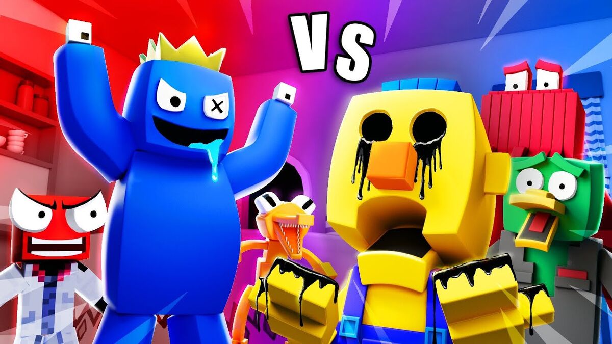 Roblox Rainbow Friends Blue in Poppy Playtime Chapter 3 Crossover