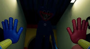 The hallway where Huggy Wuggy starts to kill/chase the player.