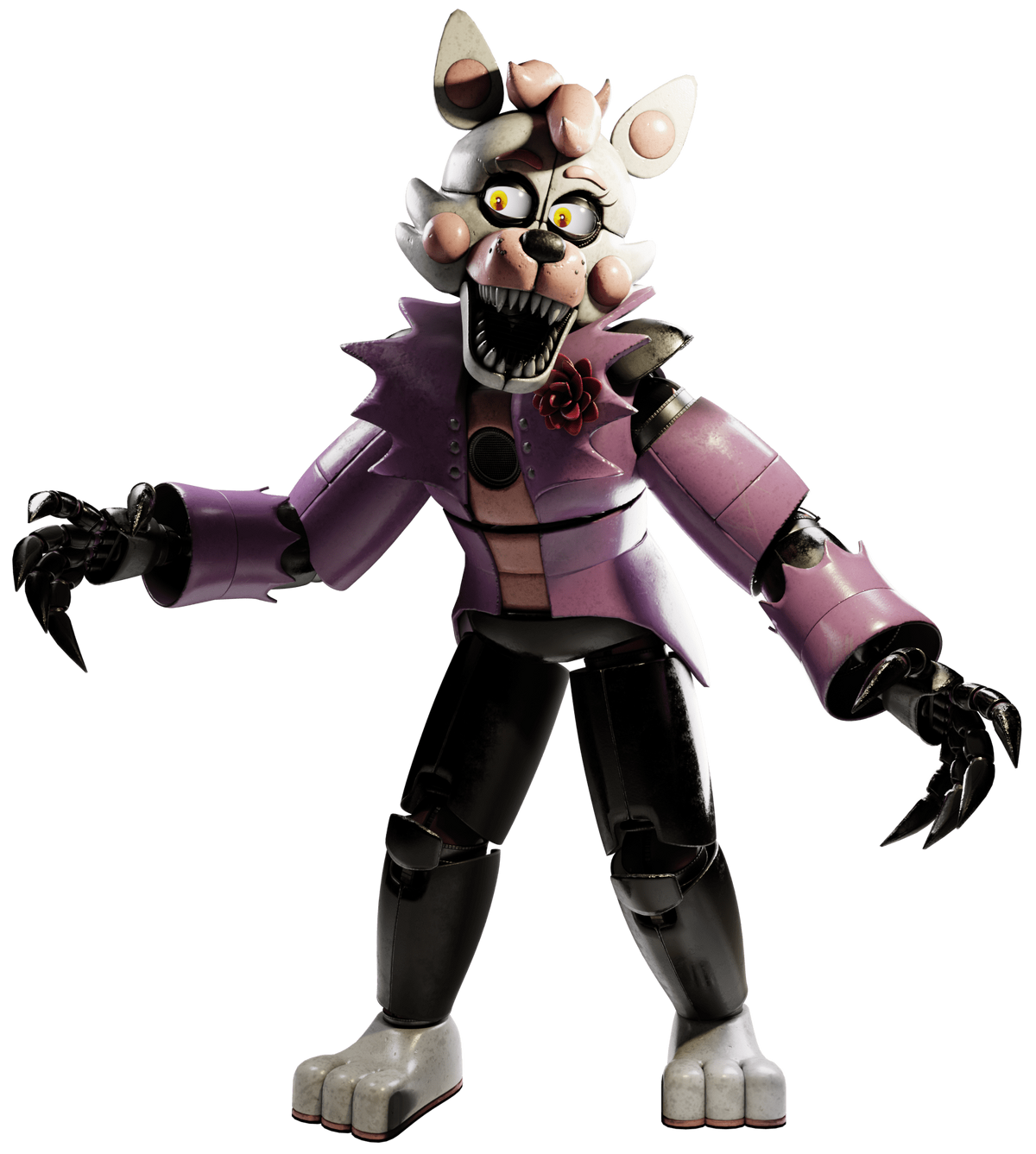 Transparent Nightmare Foxy Png - Fnaf Withered Funtime Foxy, Png