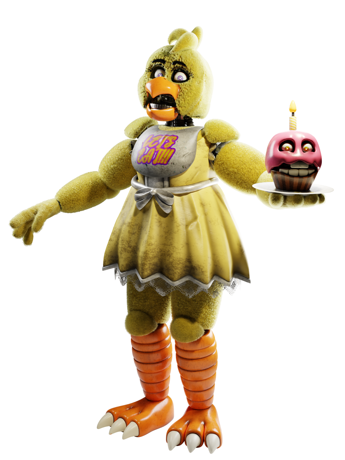 Shadow Toy Chica on X: Did a rework of Partytime Chica(/Funtime Chica  before she was a canon thing) from the og Chica's Party World game to make  her look more in line