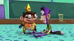 To his surprise, Fanboy DID give Chum Chum a gift-spending the whole day with him!