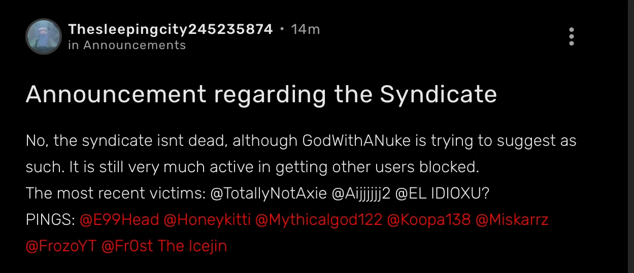 The syndicate has struck again. | Fandom