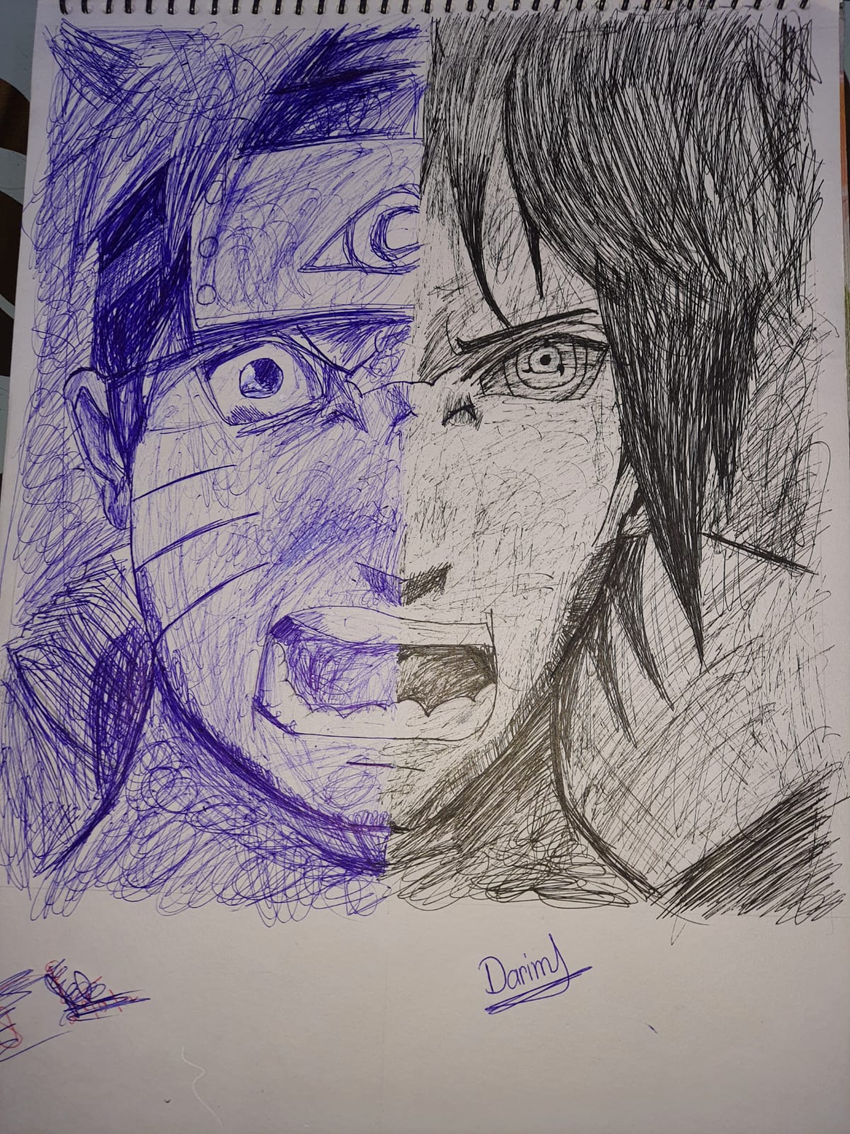 promoting  Naruto and sasuke, Naruto vs sasuke final, Sasuke drawing