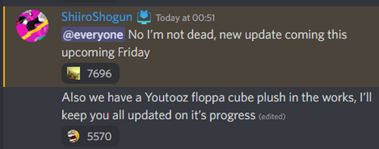 Update is on Friday!
