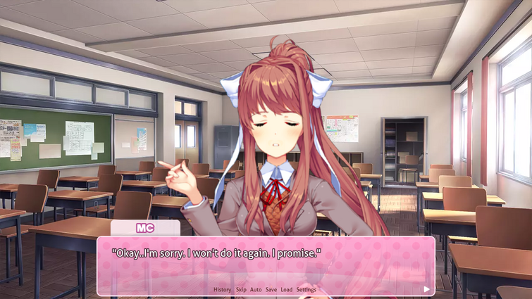 Monika Happy with the New Furniture