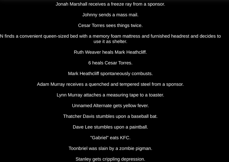 Made A Mandela Catalogue Hunger Games. (The Last Six Characters Are Joke  Characters And Yes, The Intruder And Alternate Cesar Plush Are Spinning.)  Leave Who You Think Is Going To Win In