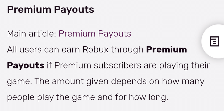 Use PREMIUM PAYOUTS to earn ROBUX from your ROBLOX Game! - ROBLOX