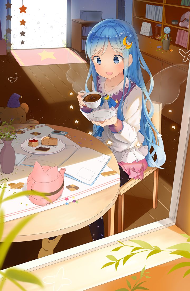 Anime girls drinking tea are so cute - iFunny