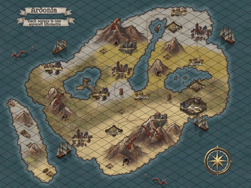 I created the World of Monster Hunter in Inkarnate, using every