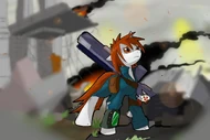 Littlepip with the Balefire Egg Launcher.