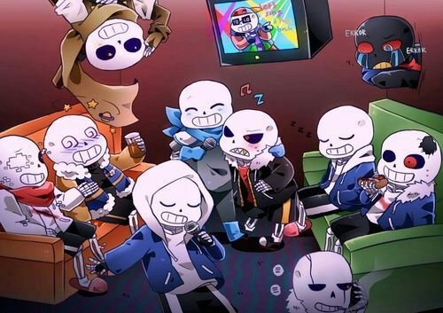 Undertale fandom vs AU fandoms in a nutshell (Background made by