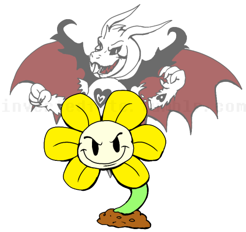 DETAIL NOTES:  Flowey the flower, Undertale art, Undertale flowey