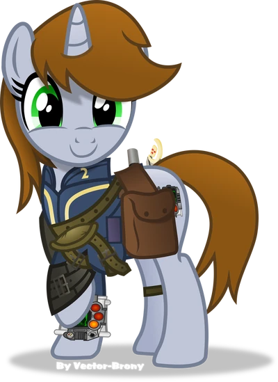 Happy Littlepip Render by Vector Brony.