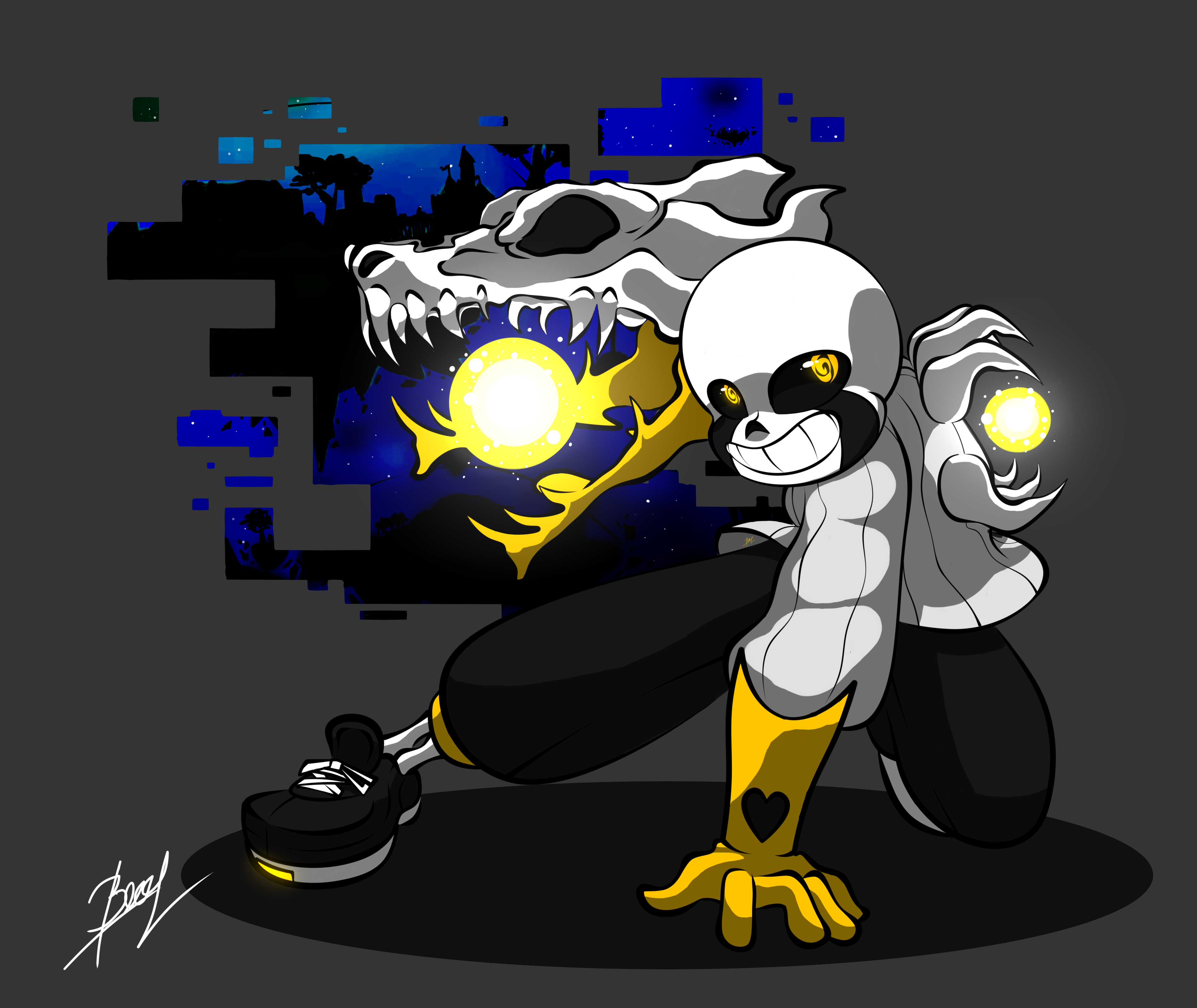 Cross Sans Vs Delta Sans!