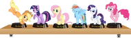 Mane Six Statuettes, render by Brisneo.