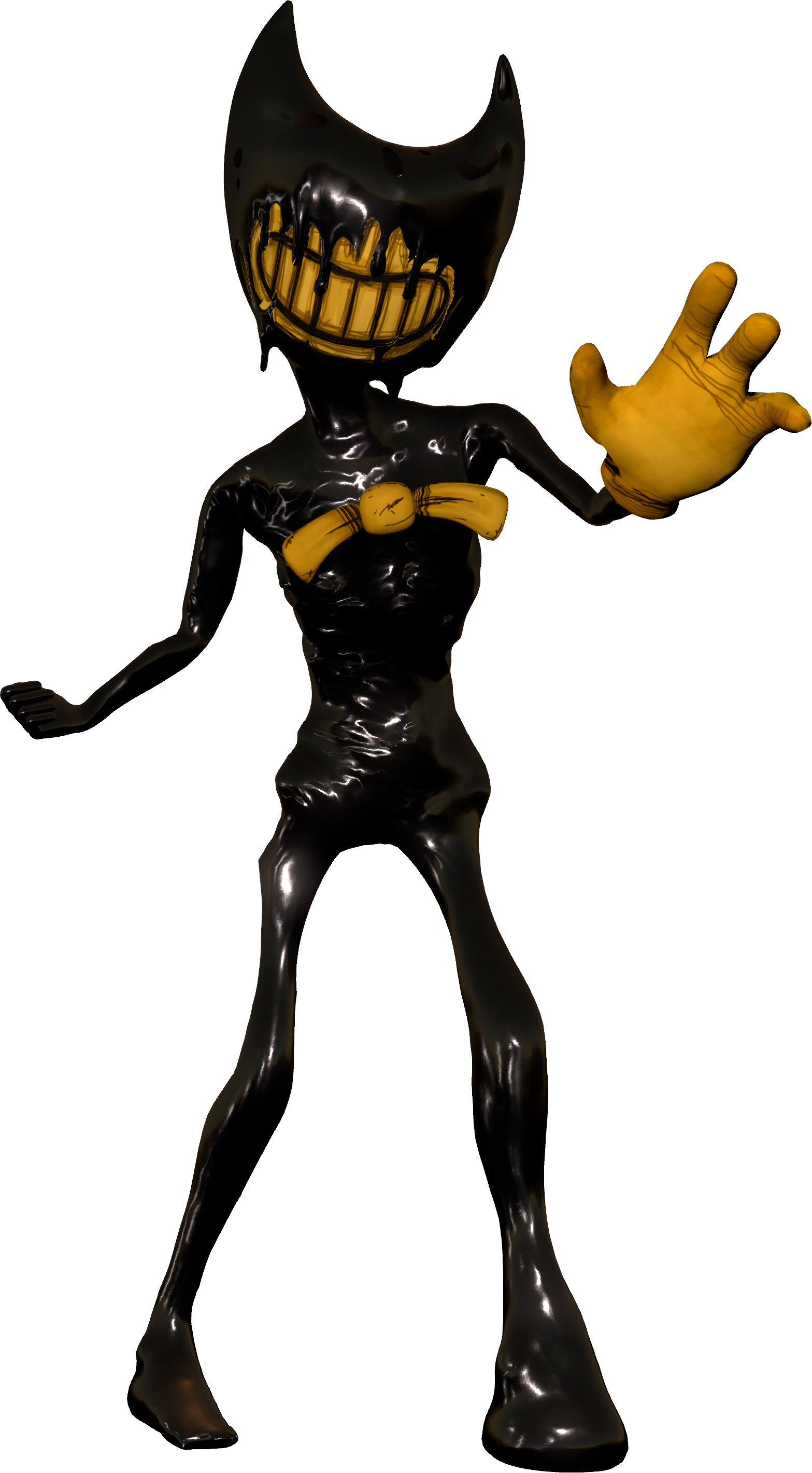 Artwork of a bendy character