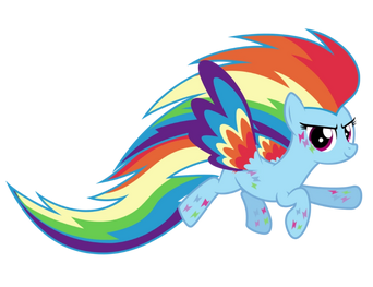 rainbow dash sonic rainboom vector