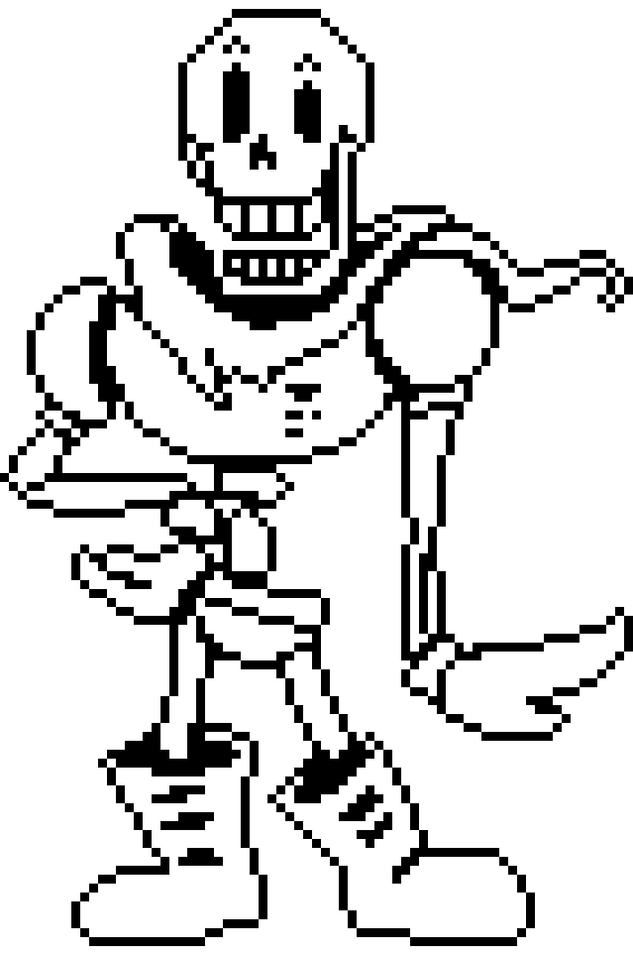 Sans Battle Sprite - Undertale Sans Pixel Art Grid Transparent PNG