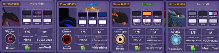 Trading error colors | Fandom