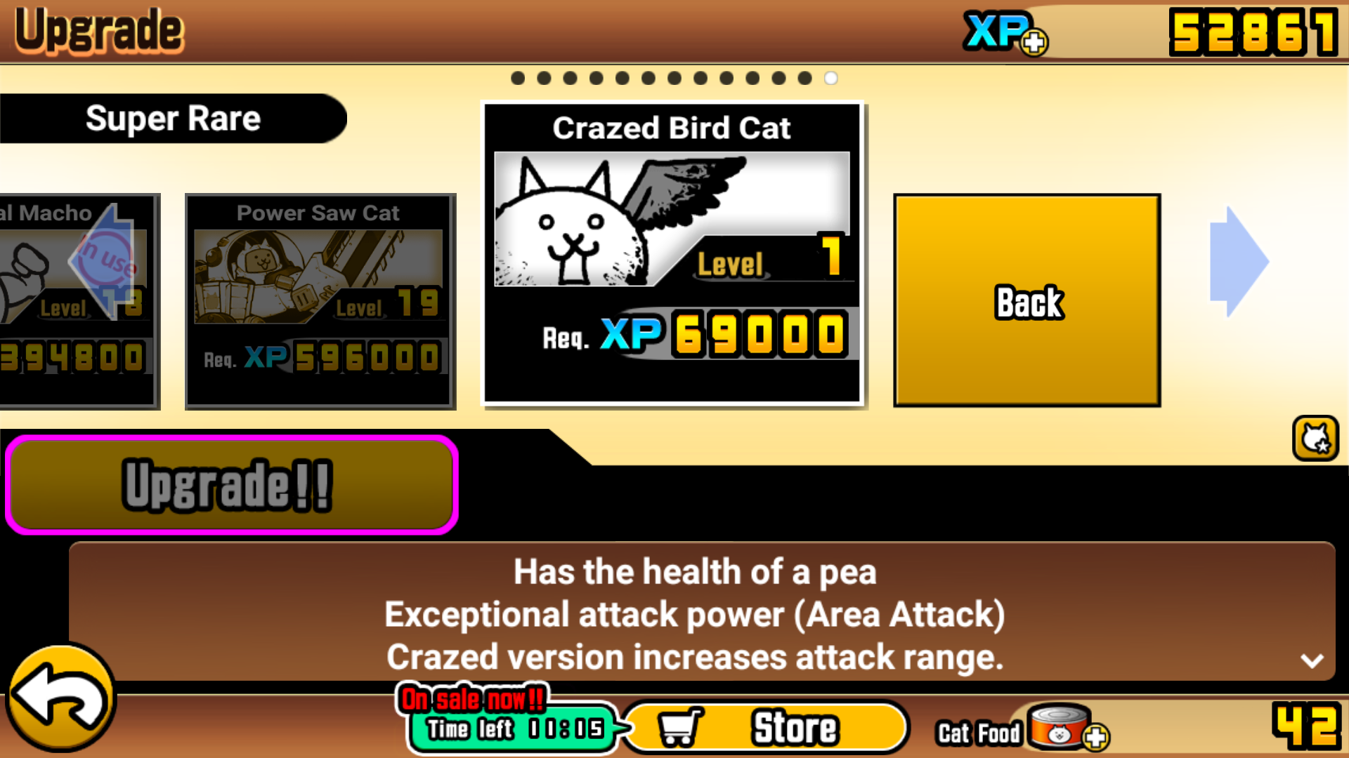 Пройденный cat bird. Crazed Tank Cat. Battle Cats Crazed Moneko. Unlock the Cat.