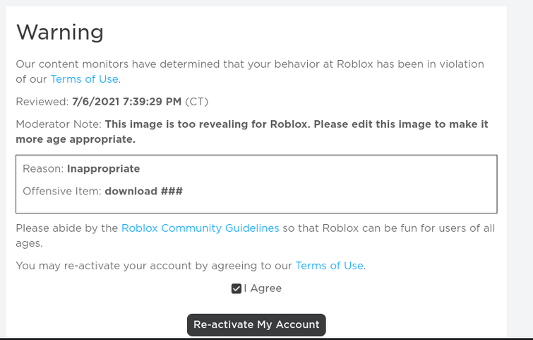 Moderation in Roblox - Garbage Roblox Games Wiki