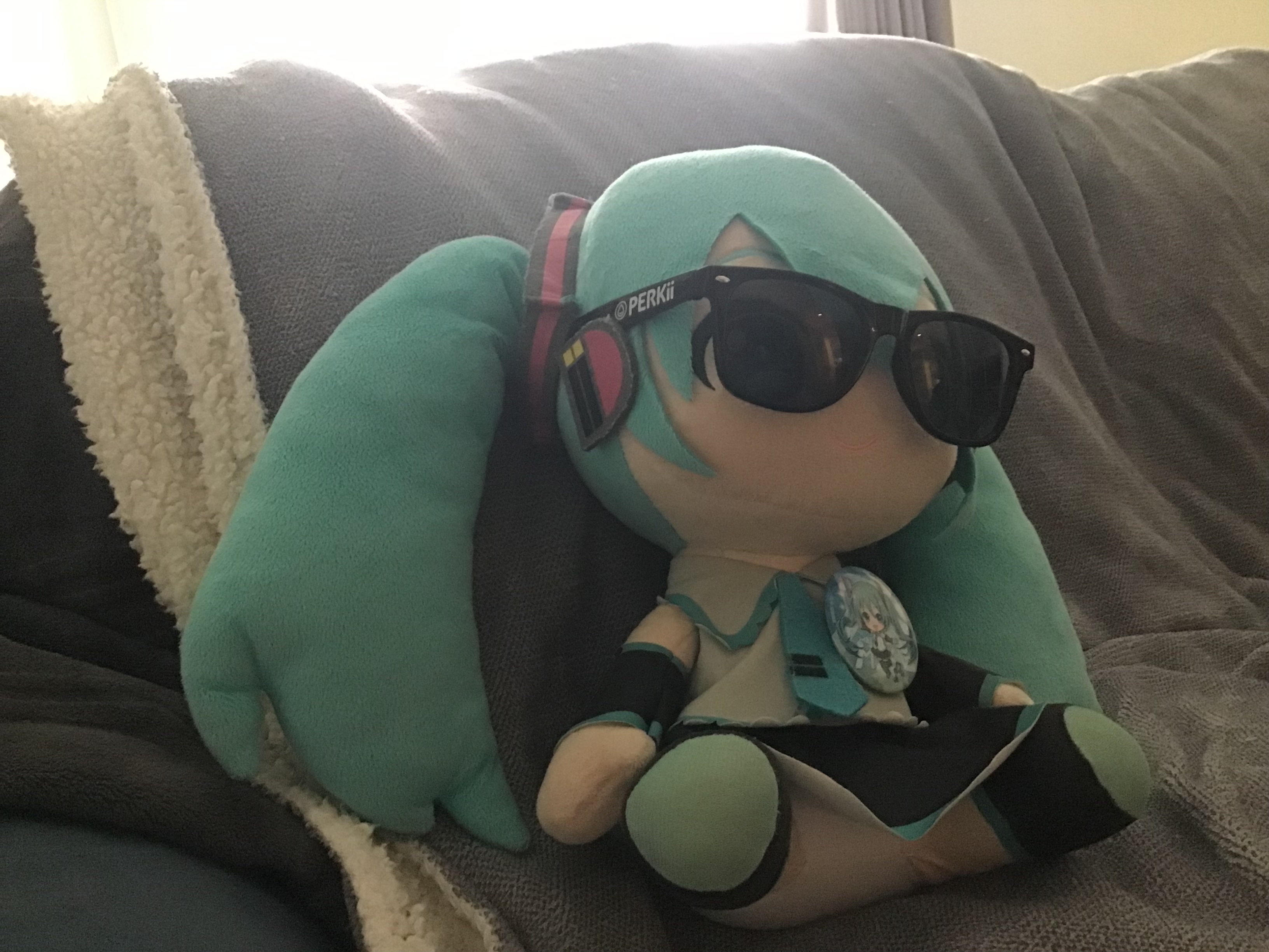 Miku plushie has come to say hello! Fandom