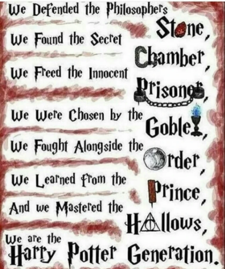 We are Harry Potter generation !!