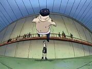 Neji overpowers Hinata