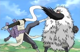 Jiraiya battling Orochimaru