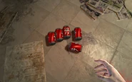 Some cans from a vending machine in F.E.A.R. 3.