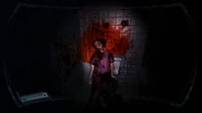 Dead nurse inside bathroom stall.