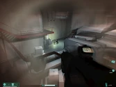 The enemy stunned by MP-50 blast.