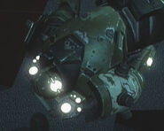 Closeup of dead Replica Heavy Armor.