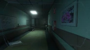 A long hallway in the Hospital facility.