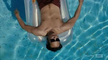 Not the sunbather we'd been led to expect from the trailer...