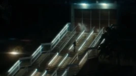 Daniel checks the arena