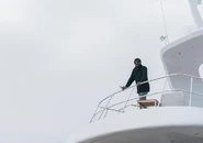 Victor Strand, on the upper deck of The Abigail