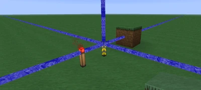 Create assisting lasers by supplying a redstone signal to a landmark.