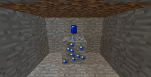 A Sapphire and its ore.
