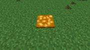 A sheet of Sticky Resin placed on the ground to prevent fall damage.