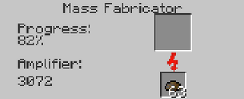 UI of a Mass Fabricator with Scrap loaded