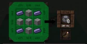 Arcane Worktable filled with the required materials and a wand