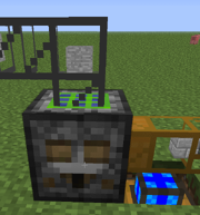 A Packager Crafting Stone into Stone Bricks