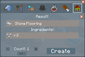 Stone Flooring - Crafting Screen