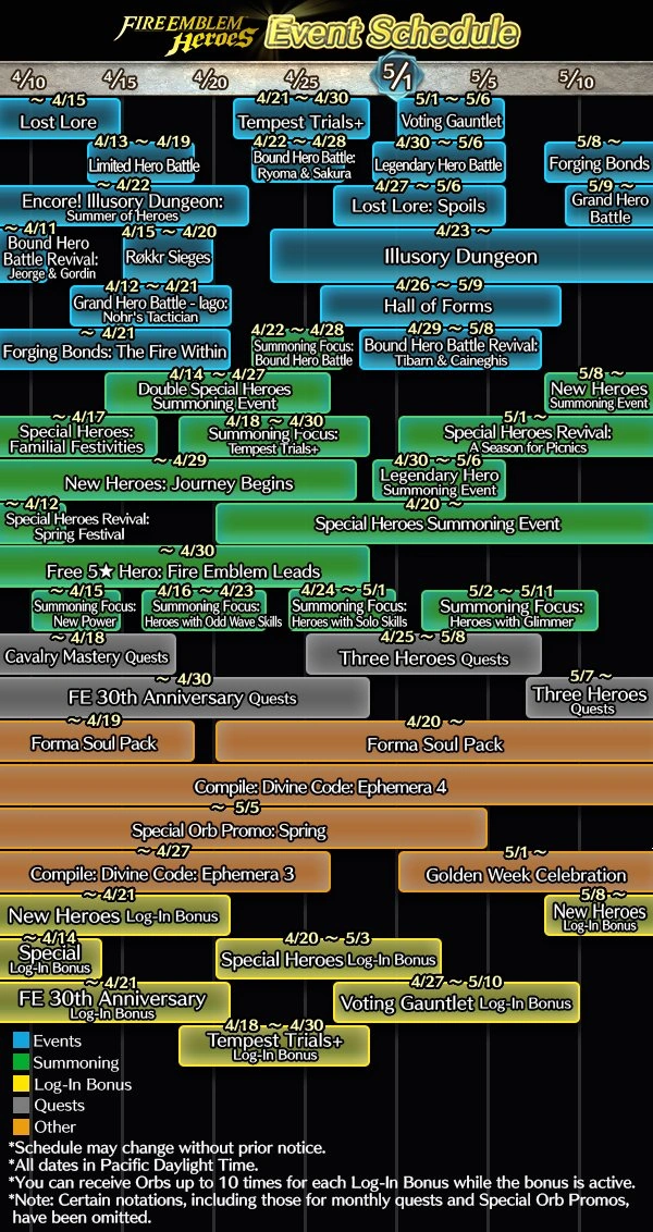 New Event Calendar Is Here! (Apr 2020) (Notification) - Fire Emblem