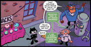 Master Cylinder, The Professor, Rock Bottom and Felix the Cat on Felix the Cat graphic novel