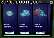 The Star Fragments as seen in the Royal Boutique.